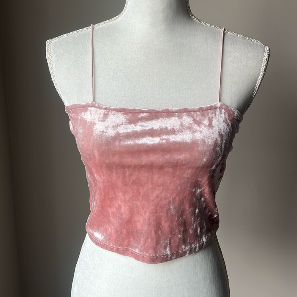 H&M Velour Crop Top